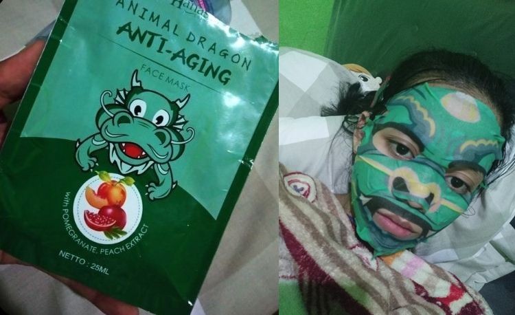 Masker Kecantikan ini punya motif lucu yang kalo dipake jadi kocak